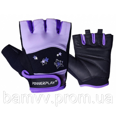 

Рукавички для фітнесу PowerPlay 3492 Чорно-Фіолетові XS SKL24-144448