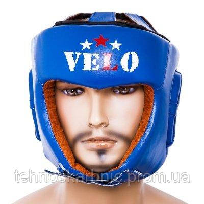 

Боксерский шлем кожаный Velo Aiba L синий SKL11-280902