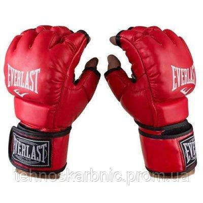 

Перчатки единоборств красные Everlast Mma DX364 размер  SKL11-281416, Красный