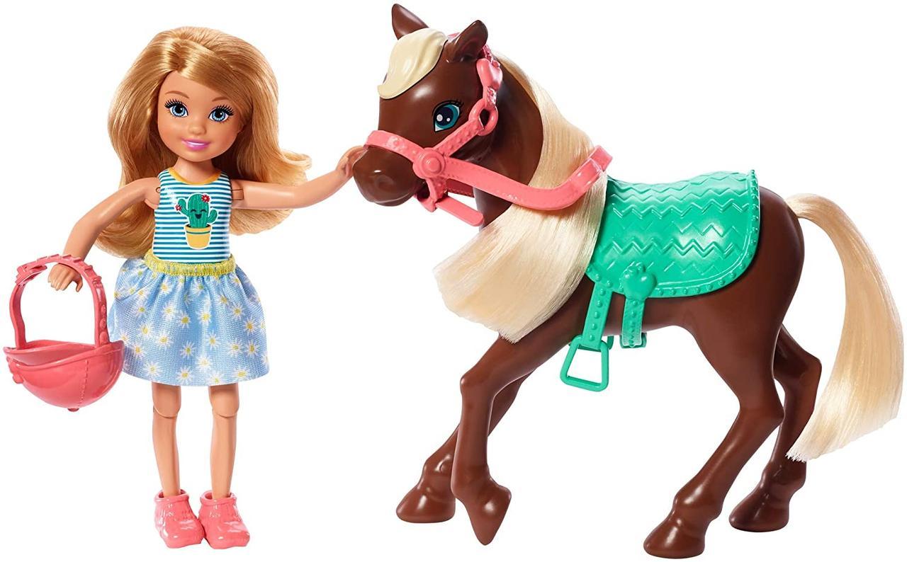 

Кукла Барби клуб Челси Челси и лошадка 7 см Barbie Club Chelsea Doll and Horse SLK14-292307