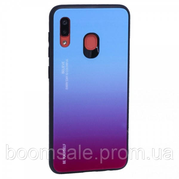 

Чехол TTech Gradient Glass Case для Samsung A30 2019 (A305) 2019 Sky Blue (BS-000068373), Голубой