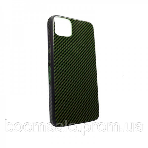 

Чехол для iPhone 11 Pro Max TTech Glass Carbon Full Series green, Зелёный