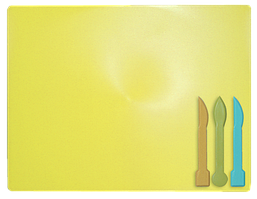 Доска для пластилина + 3 стека для лепки ZiBi жёлтая