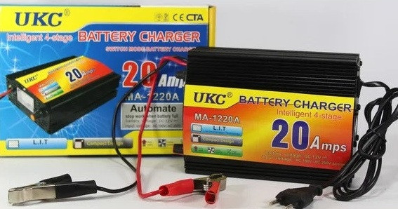 

Зарядное устройство для автомобиля 12 вольт 20 ампер, UKC Battery Charger 20A