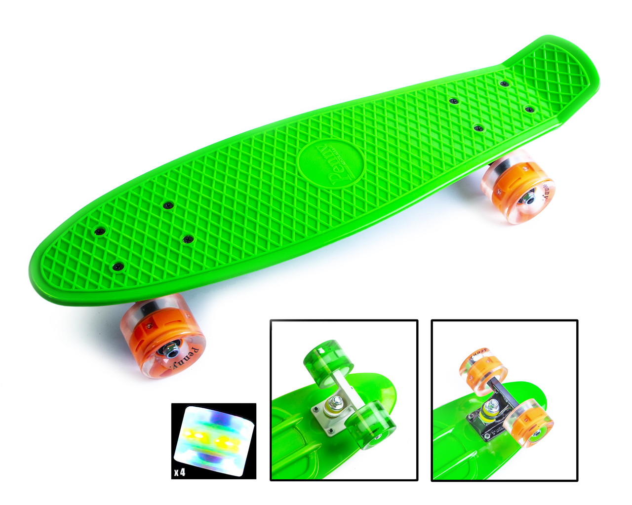 

Penny Board Green Светящиеся колеса