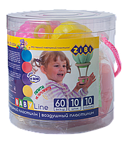 Воздушный пластилин ZiBi BABY Line 10 стиков по 6 г  10 цветов + 3 формочки для лепки + 3 стека