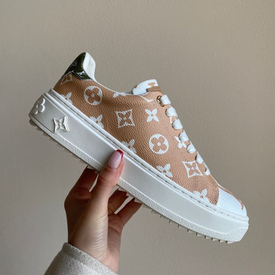 

Louis Vuitton sneake White Beige Brown | кроссовки женские; бежевые/коричневые/белые; весна/осень/летние, Бежевый