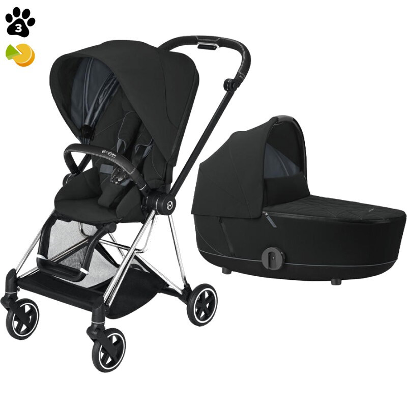 

Коляска Cybex Mios 2 в 1 Deep Black шасси Chrome Black