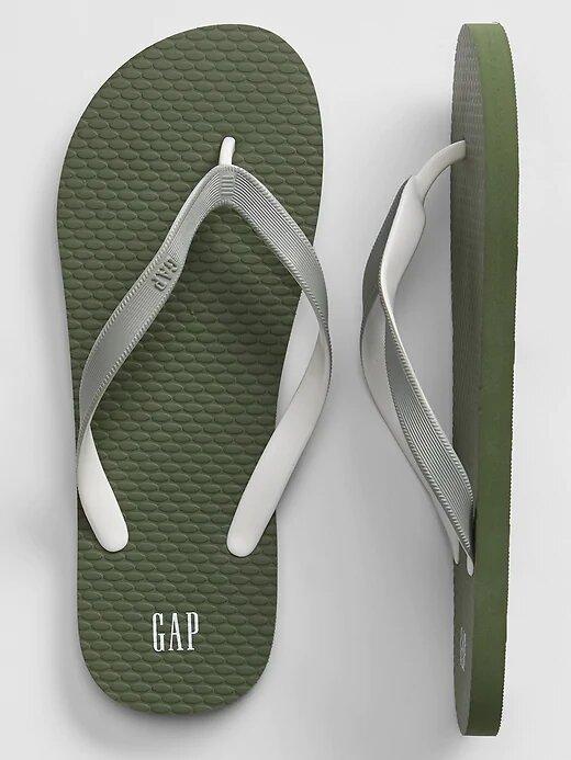 

Вьетнамки мужские GAP оригинал шлепки пляжные 46-47, Зеленый