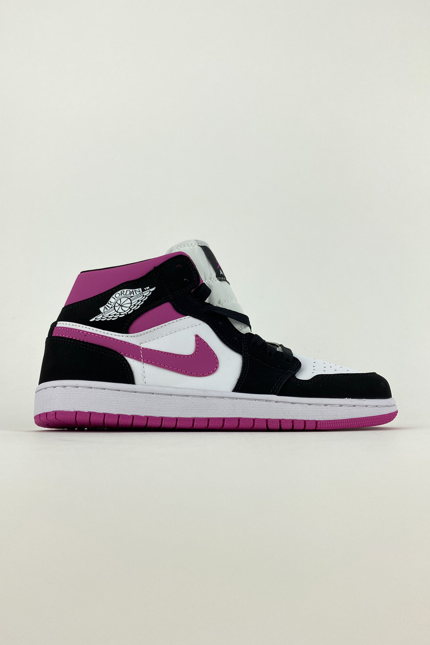 

Кроссовки Nike Air Jordan 1 Mid Pink Black 38, Разноцвет