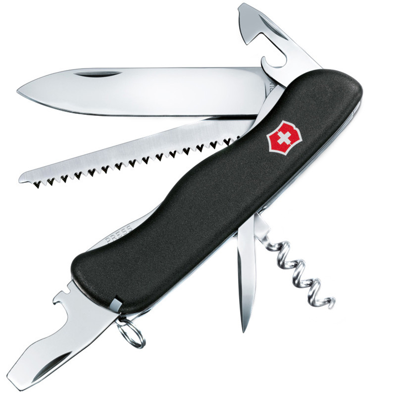 

Нож складной, мультитул Victorinox Forester (111мм, 12 функций), черный 0.8363.3