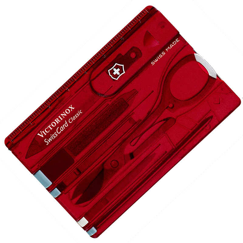 

Набор Victorinox Swisscard (82х54х4мм, 10 функций), красный 0.7100.T