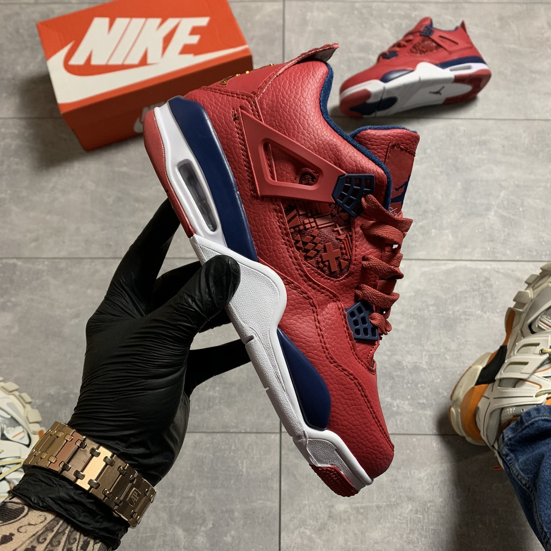 

Nike Air Jordan 4 Retro Red Blue (Красный Бордовый)