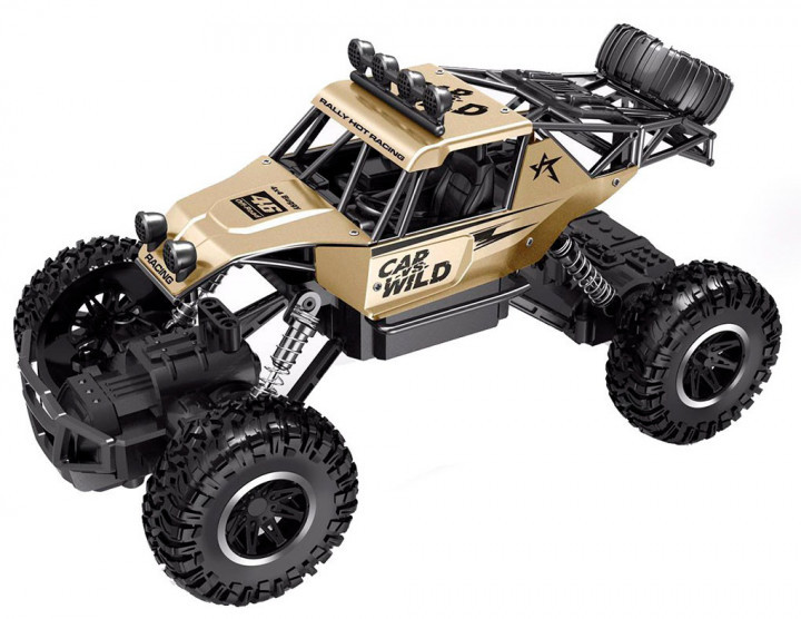 

Автомобиль Sulong Toys OFF-ROAD CRAWLER на р/у – CAR VS WILD (золотой, аккум. 3,6V, метал. корпус, 1:20), Золотистый