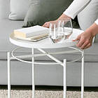 Столик IKEA GLADOM з підносом круглий Білий (703.378.19), фото 6