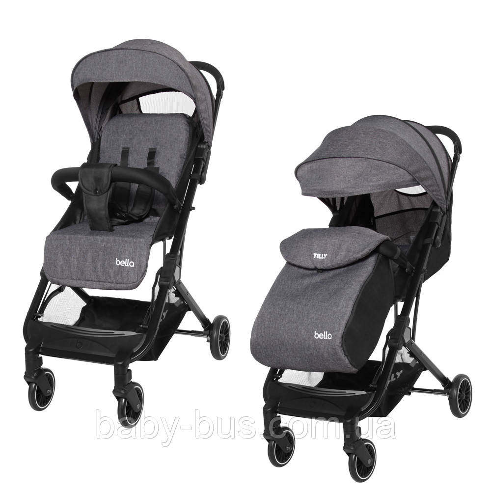 

Коляска прогулочная Tilly Bella T-163 Anchor Grey с дождевиком, Серый