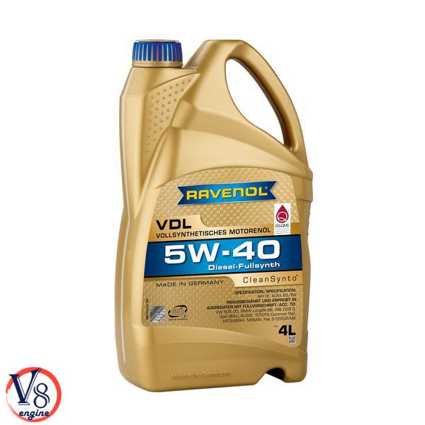 

Моторное масло Ravenol VDL 5W-40 синтетическое CF VW MB BMW Opel/GM Toyota (1111132-004) 4л