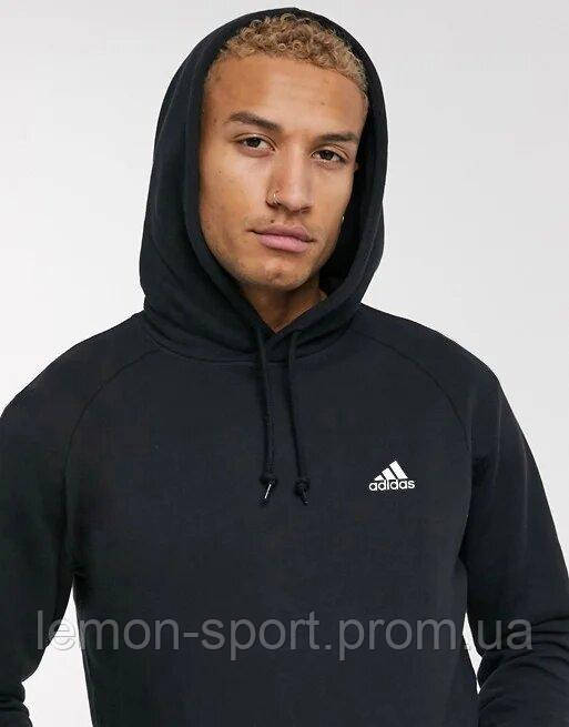 

Мужская спортивная толстовка, худи, кенгурушка Adidas (Адидас) черный S