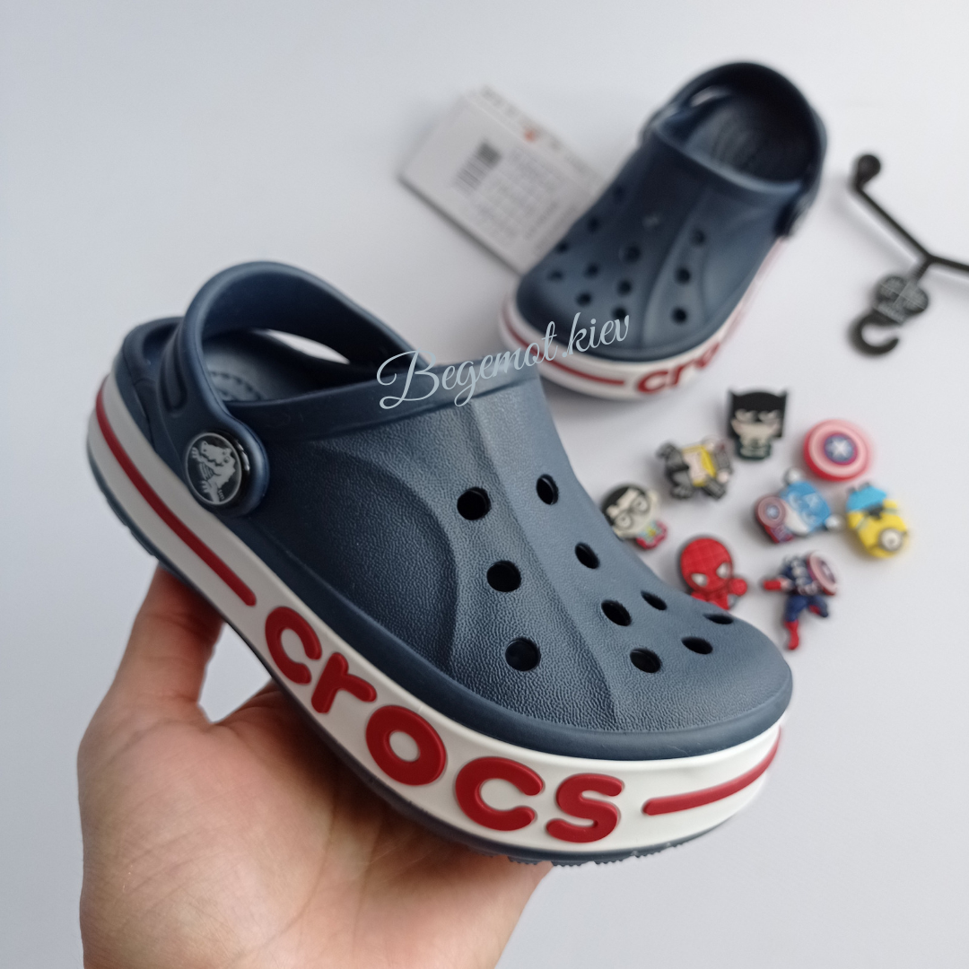 

Детские кроксы на мальчика сабо Crocs Baya Темно-синий 33