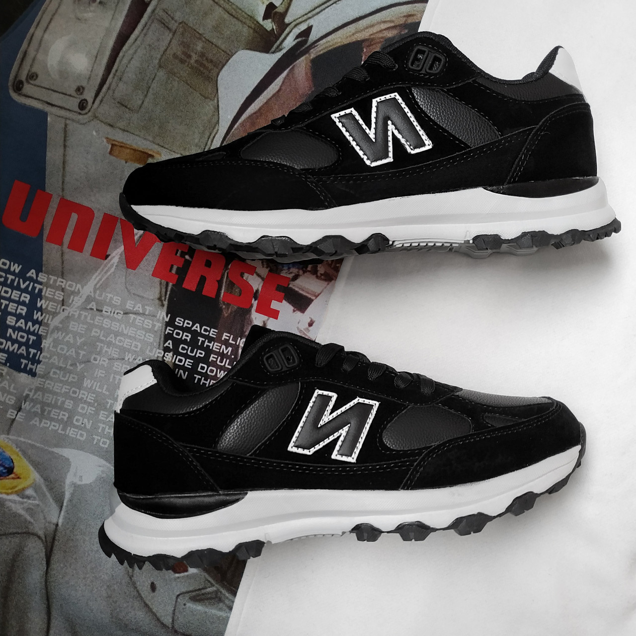 

Мужские кроссовки в стиле New Balance Черные 46, Черный