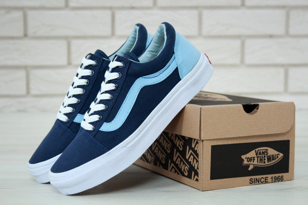 

Женские кеды Vans Old Skool T&C Dress Blues/Captain's Blue, Синий