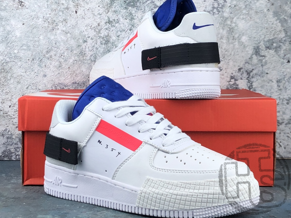 

Женские кроссовки Nike Air Force 1 Type White/Red-Black-Blue CI0054-100 37, Белый