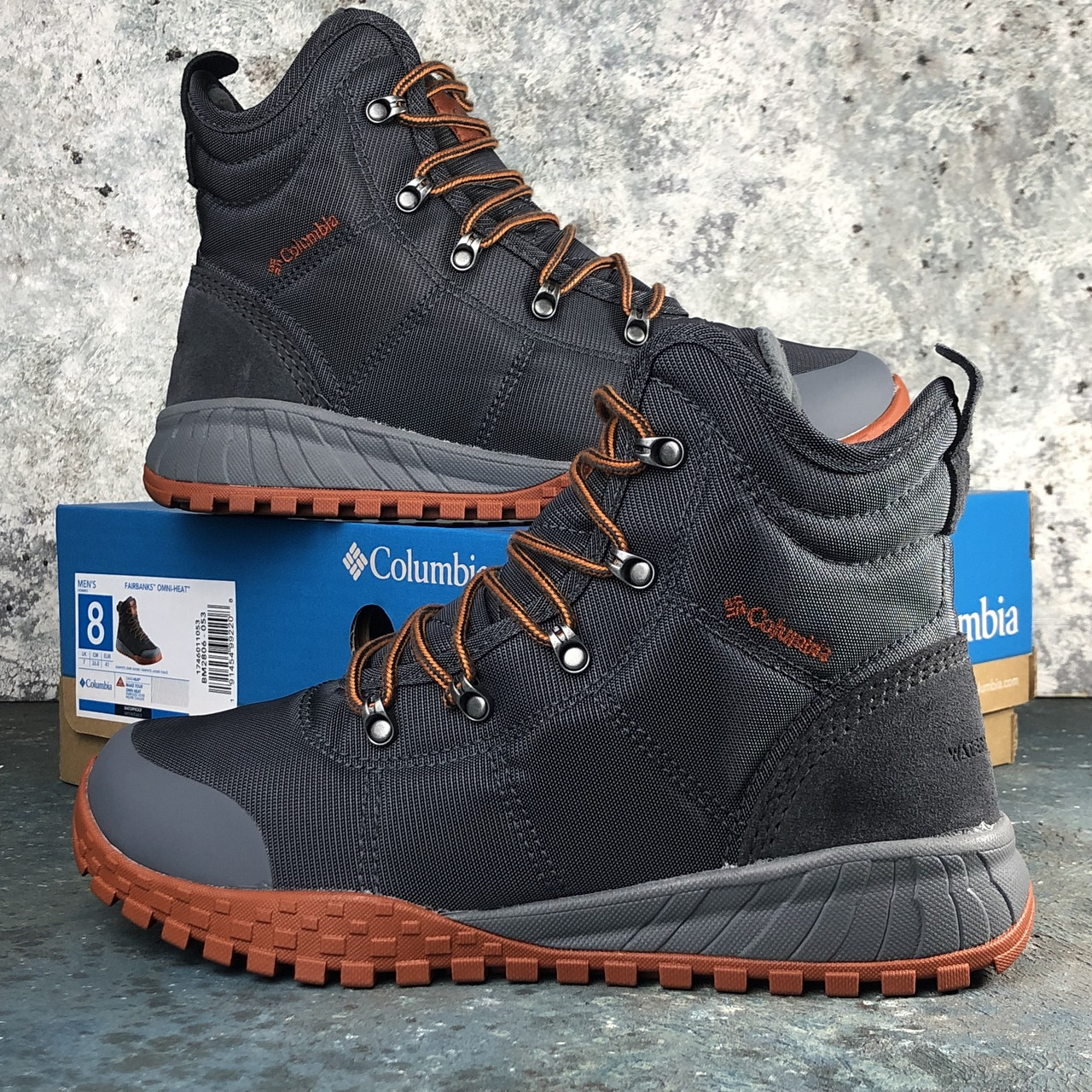 

Оригинальные мужские ботинки Columbia Fairbanks Omni-Heat Graphite Dark Adobe BM2806-053 43, Серый