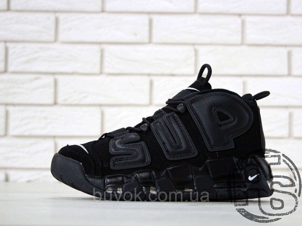 

Мужские кроссовки Nike Air More Uptempo x Supreme Triple Black 902290-001 41, Черный