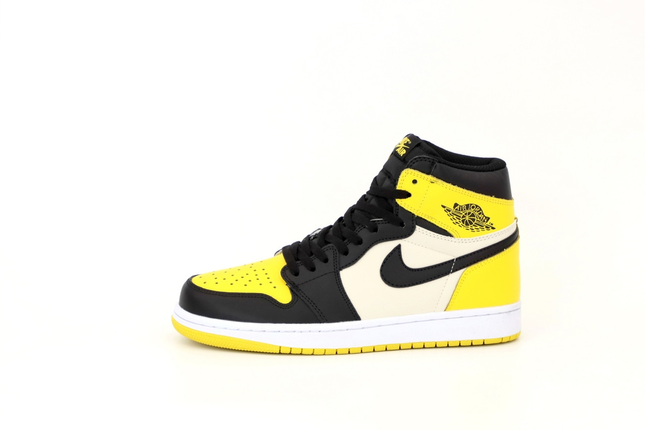 

Мужские кроссовки Air Jordan 1 Retro High Yellow Toe (мужские Айр Джордан 1 Ретро Высокие Желтый) AR1020-700