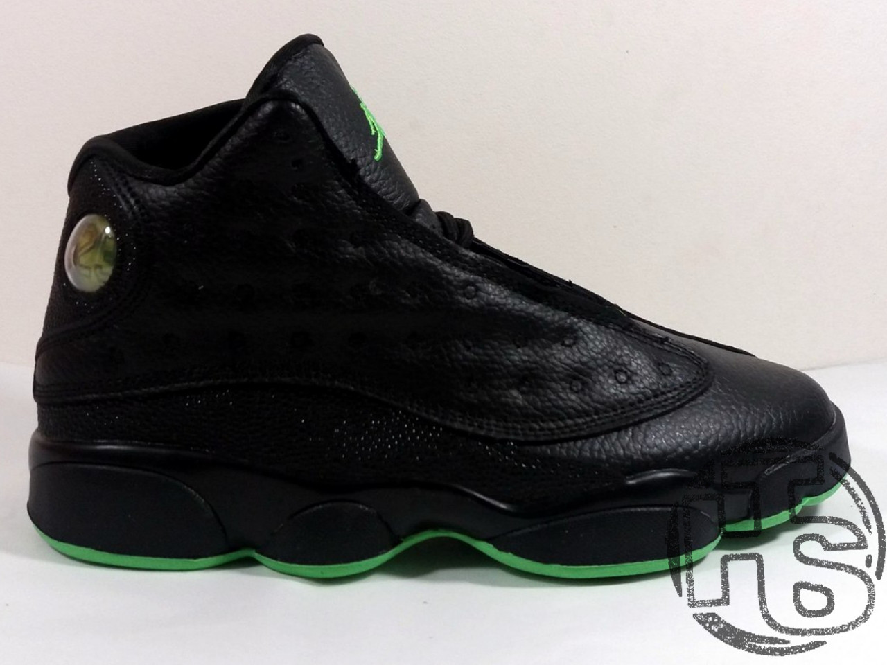 

Мужские кроссовки Air Jordan 13 XIII Retro Altitude Black/Green 414571-042, Черный