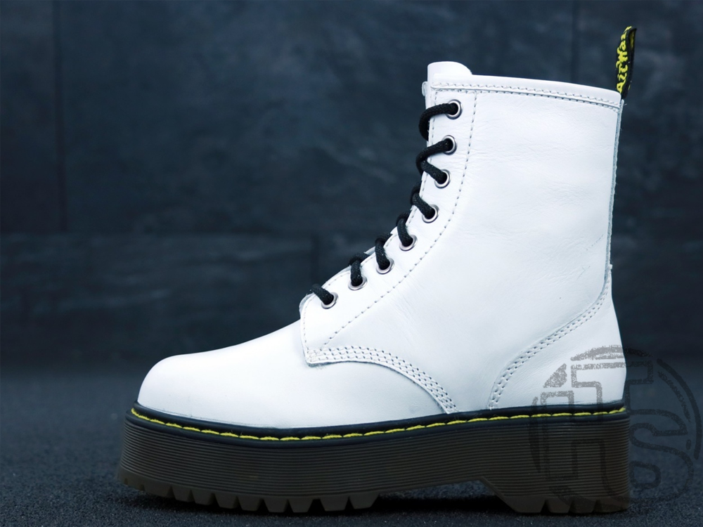 

Женские ботинки Dr.Martens Jadon Platform Boots White Polished Smooth 15265100 36, Белый