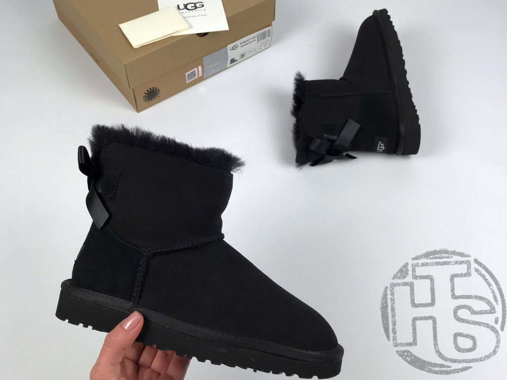 

Женские угги UGG Mini Bailey Bow II Boot Black 1005062 39