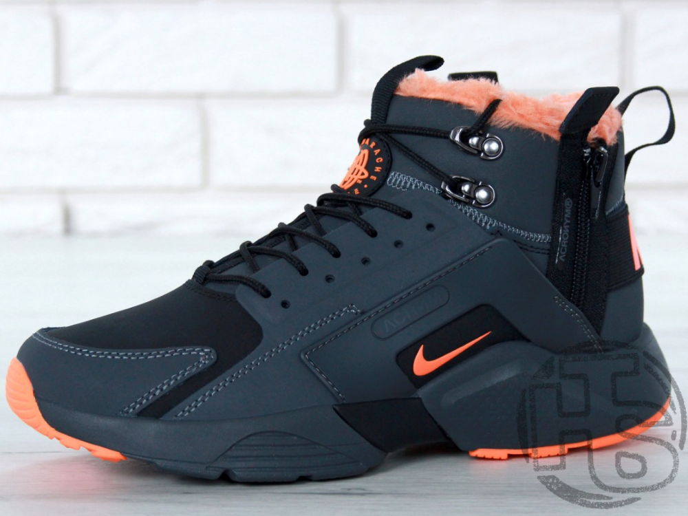 

Мужские кроссовки Nike Air Huarache x ACRONYM City Winter Black/Orange (с мехом) 856787-107 41, Черный