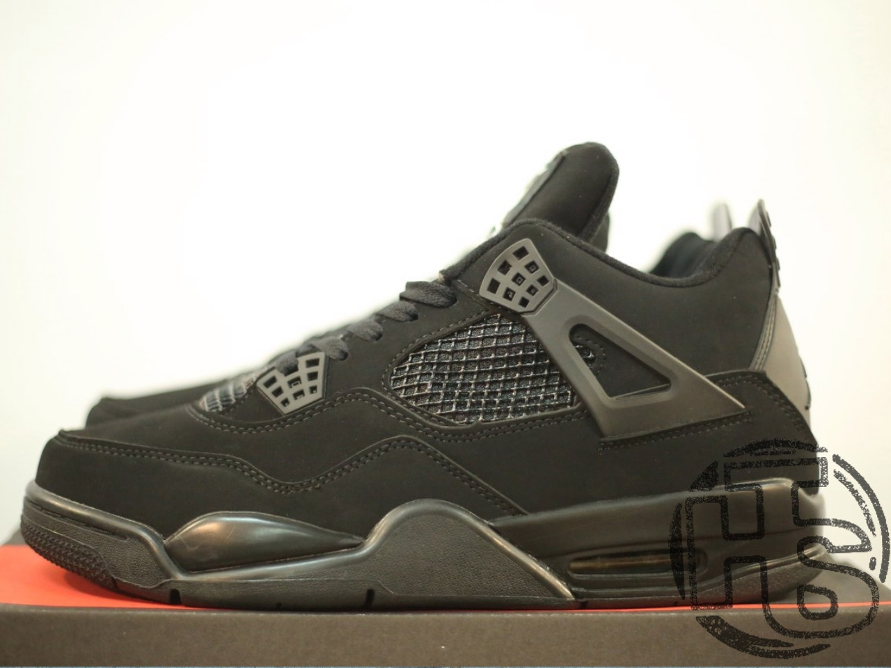 

Мужские кроссовки Air Jordan IV Retro Black Cat Black/Black-Light Graphite 308497-002 42, Черный