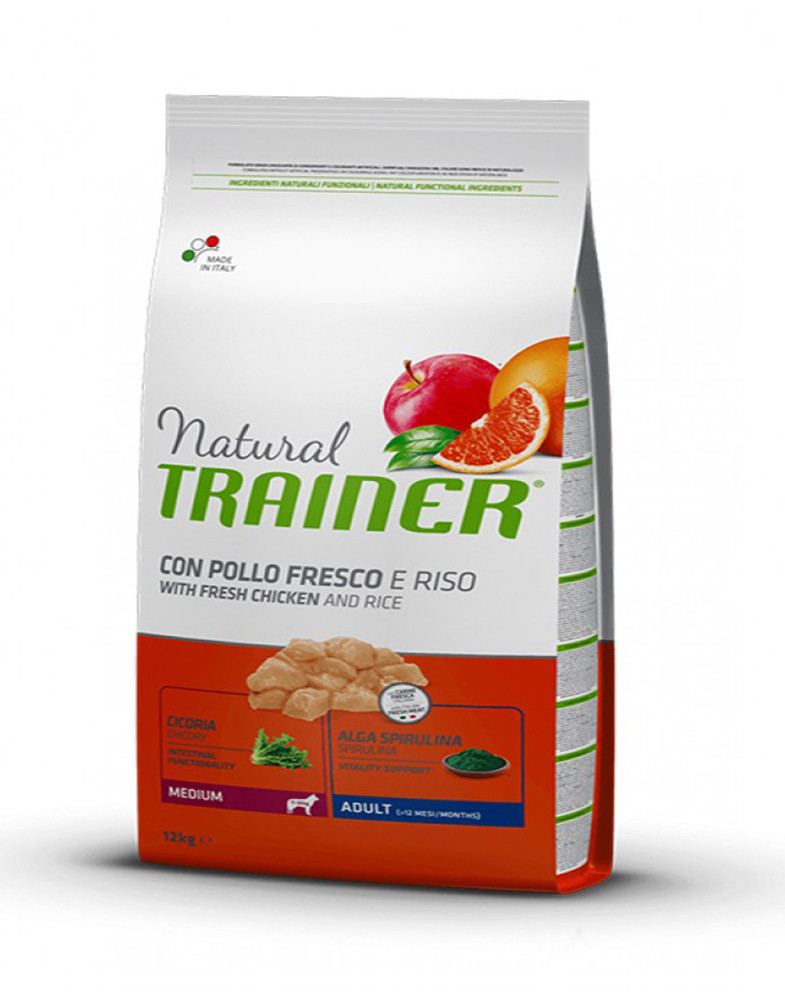 

Natural Trainer Adult Medium Con Pollo Fresco, Riso & Aloe Vera 3 кг