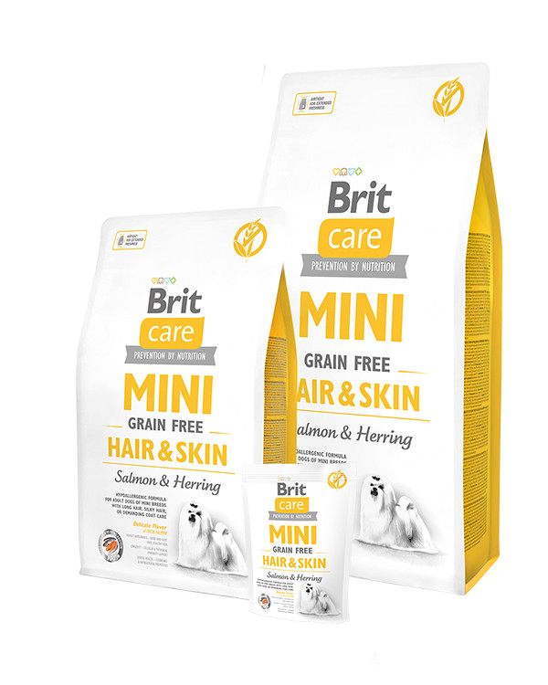 

Brit Care GF Mini Hair&Skin (д/собак малых пород) здоровая кожа и шерсть 2 кг