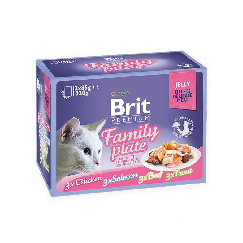 

Brit Premium Cat Набор паучей семейная тарелка в желе (12шт х 85g) 12 шт