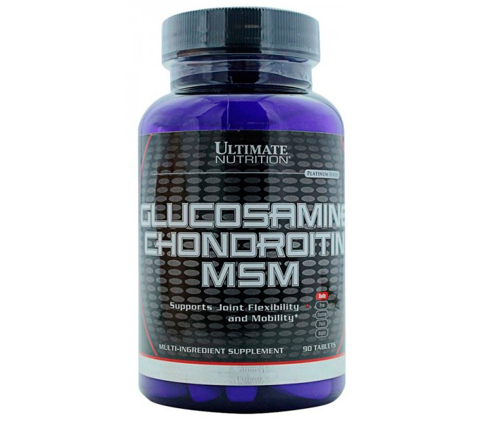 

Хондропротектор для суставов и связок Glucosamine Chondroitin MSM 90 таблеток Ultimate Nutrition (00365-01)