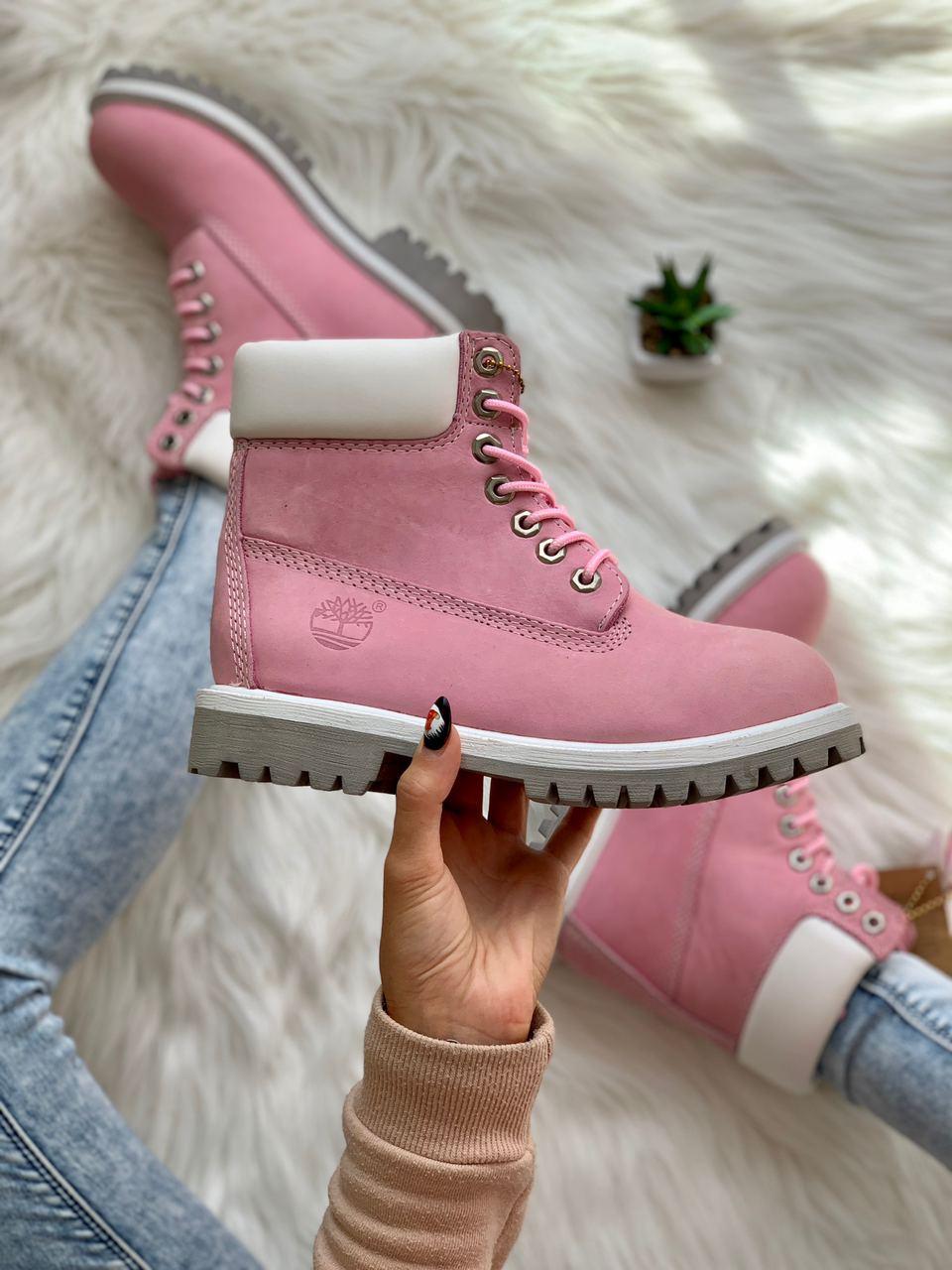 

Женские осенние ботинки Timberland Pink