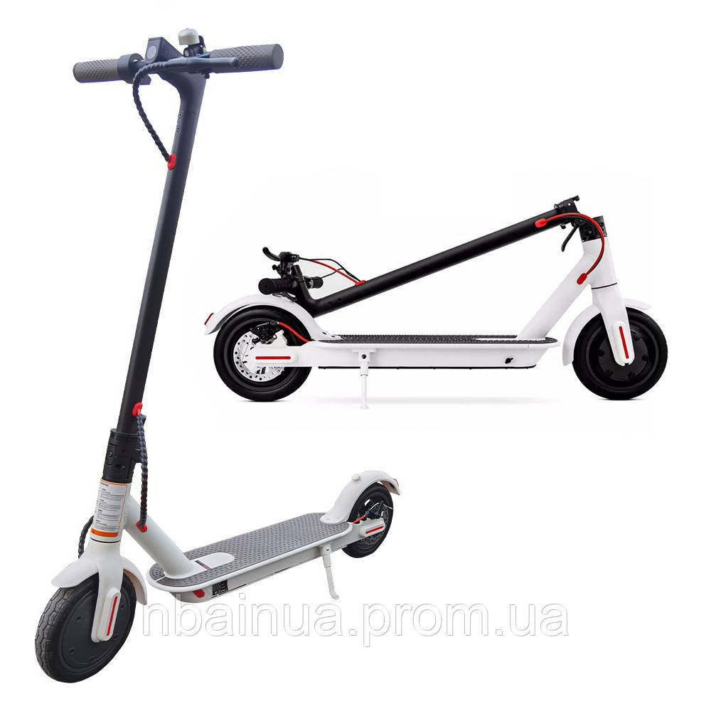

Складной электросамокат Scale Sports литые шины с перфорацией Titan White, Белый