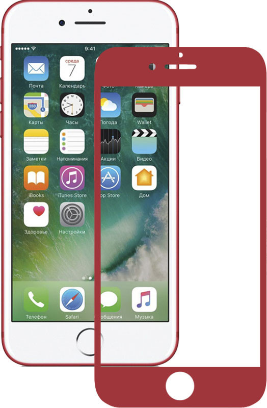 

Защитное стекло Mocolo 3D Full Cover Tempered Glass iPhone 7 Plus Red #I/S