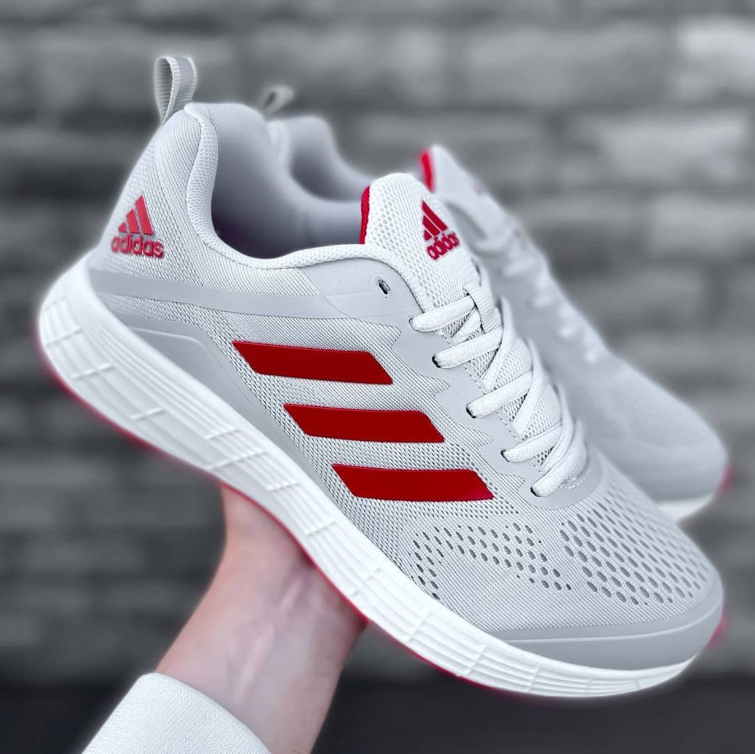 

Adidas Boost Grey Red | кроссовки мужские; красные/серые; весенние/летние 46, Серый