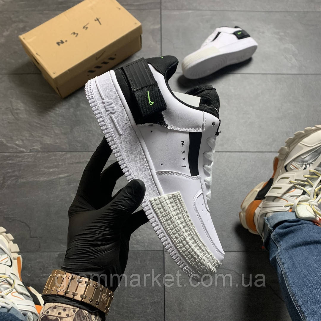 

Nike Air Force Shadow White Black (Белый Черный)