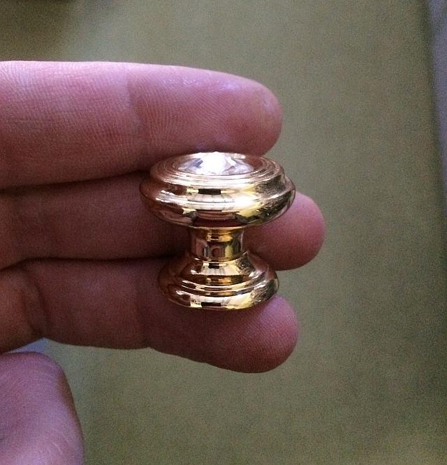 Латунна ручка кнопка золото глянець ексклюзив