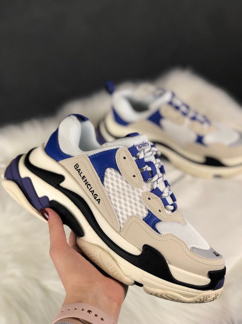 

Balenciaga Triple S White Violet (Бежевый)