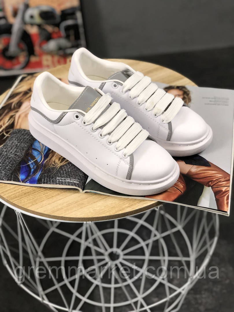 

Alexander McQueen White Reflective (Белый Серый)