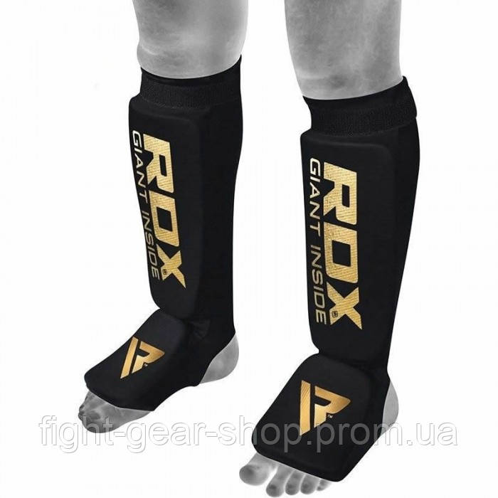 

Оригинальная Защита Голени И Стопы RDX SI MMA Shin Instep Guards - Black/Gold XL - рост выше 185 см