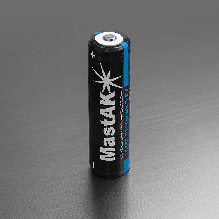 

Аккумулятор Li-ion MastAK 18650 3.6v 2200mAh (1шт)