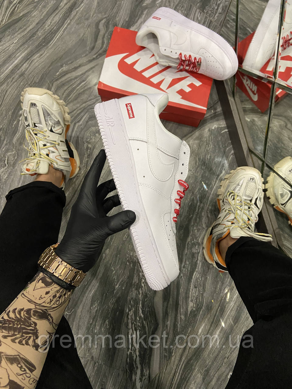 

Nike Air Force 1 Low Supreme White (Белый)