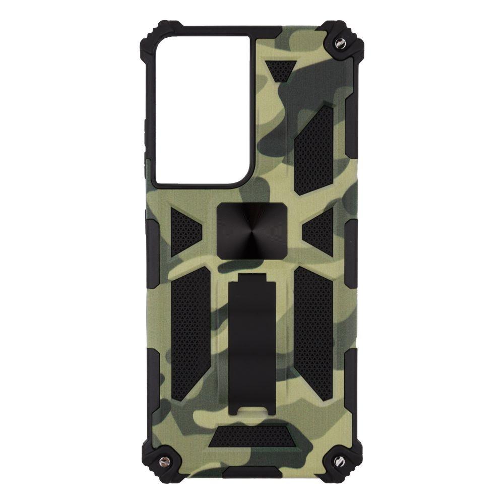 

Чехол-накладка Shockproof Camouflage для Samsung Galaxy S21 Ultra 9, салатовый